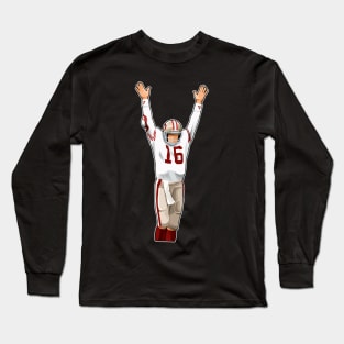 Joe Montana #16 Celebrates Touchdown Long Sleeve T-Shirt